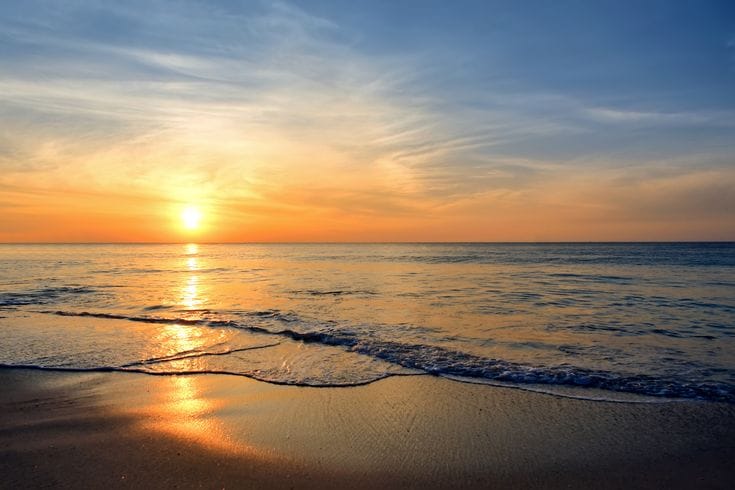 WALLPAPER DESKTOP - SUNSET AT THE BEACH